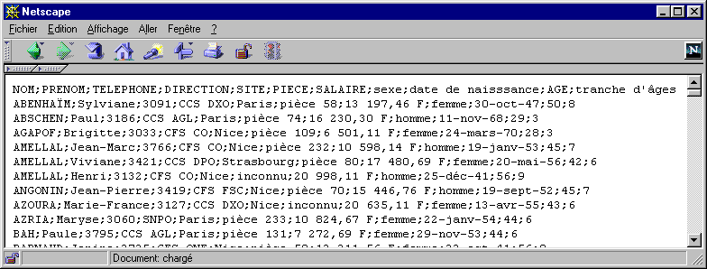 vous pouvez cliquer cet �cran pour ouvrir la base de donn�e � exporter